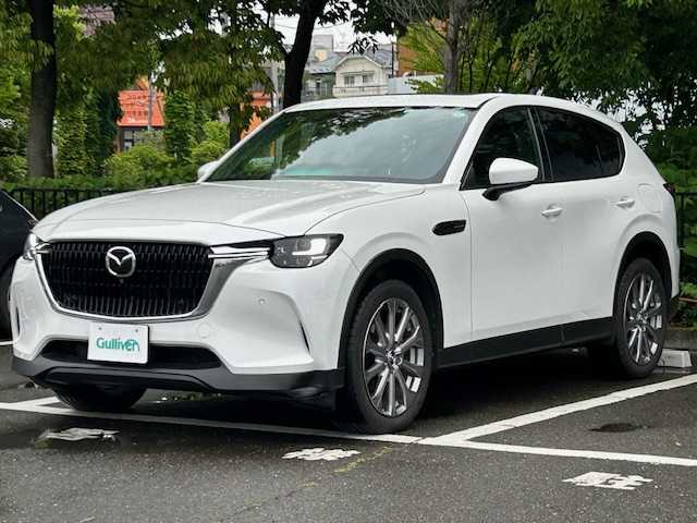マツダ ＣＸ－６０ XD エクスクルーシブモード 宮城県 2023(令5)年 2.6万km ロジウムホワイトプレミアムメタリック 純正ナビ/フルセグTV/Bluetooth/サンルーフ/BOSEサウンドシステム/アイアクティブセンス/・スマート・シティ・ブレーキ・サポート/・360度ビュー・モニター/・マツダ・レーダー・クルーズ・コントロール/・リア・クロス・トラフィック・アラート/・ハイビーム・コントロール・システム/・アダプティブ・LED・ヘッドライト/・車線逸脱警報システム/・ブラインド・スポット・モニタリング/ヘッドアップディスプレイ/ブレーキホールド/置くだけ充電/ターボ/電動リアゲート/ハンドルヒーター/本革レザーシート/エアーシート/ヒートシーター/パワーシート/純正アルミホイール/純正ビルトインETC/純正フロアマット/前後ドライブレコーダー/アイドリングストップ/横滑り防止装置
