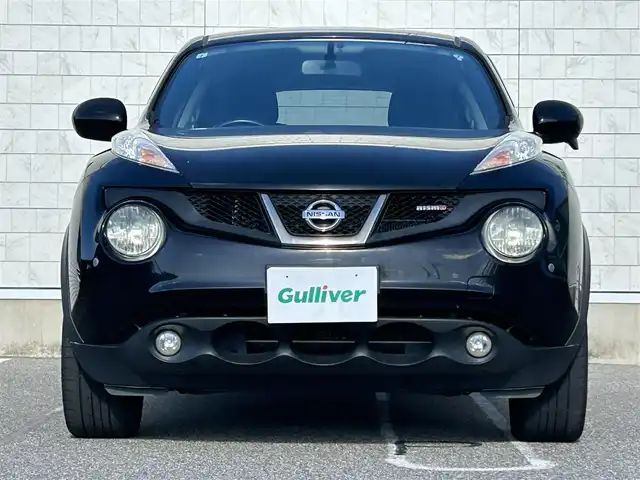 日産 ジューク 15RX Vセレ ドレスアップ 新潟県 2011(平23)年 12.9万km ブラックM 純正ナビ【ワンセグTV/FM・AM/BT/CD/】/バックカメラ/コーナーセンサー/ETC/オートライト/純正アルミホイール/純正フロアマット/革巻きステアリング/プッシュスタート/スマートキー/スペアキー