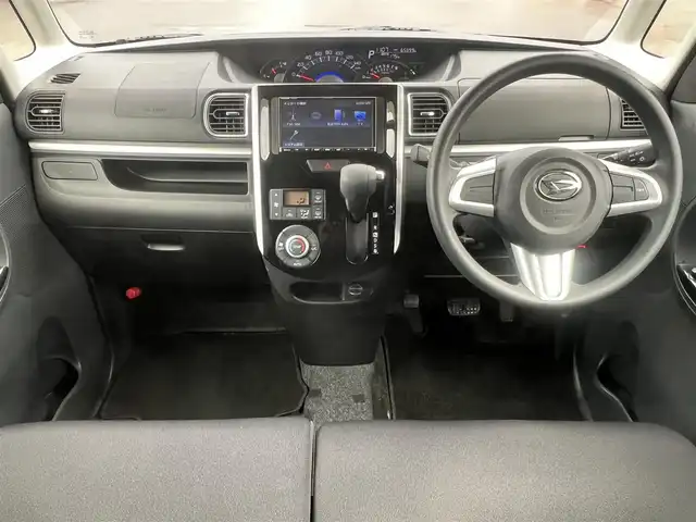 ダイハツ タント カスタム X 秋田県 2018(平30)年 6.6万km ブラックマイカメタリック ４WD/片側パワースライドドア/LEDヘッドライト/社外SDナビ（DVD再生不可能）/ワンセグ/バックカメラ/ダイハツ純正１４インチアルミ（夏タイヤ装着）/スマートキー/アイドリングストップ/プッシュスタート/運転席シートヒーター/ETC/ステアリングスイッチ/社外フロアマット/社外ドアバイザー/オートライト/オートエアコン/パワーステアリング/パワーウィンドウ/横滑り防止/盗難防止装置/寒冷地仕様/電動格納ウィンカーミラー/保証書/取扱説明書/記録簿/スペアキー×１