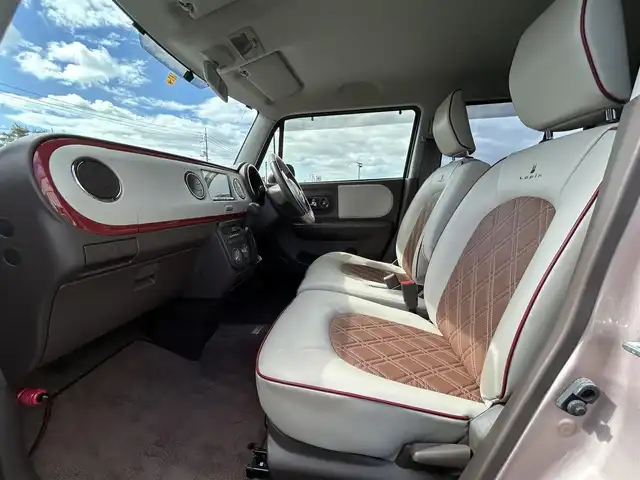 スズキ ラパン ショコラ G 鳥取県 2014(平26)年 6.1万km シャンパンピンクPM 社外ナビ/フルセグ/DVD/CD/USB/ETC/専用レザーシート/専用革巻きハンドル/専用14インチアルミホイール/専用メッキパーツ/キセノンライト/オートライト/プッシュスタートエンジン/アイドリングストップ/電動格納ミラー/フロアマット/ドアバイザー/取扱説明書/スペアキー
