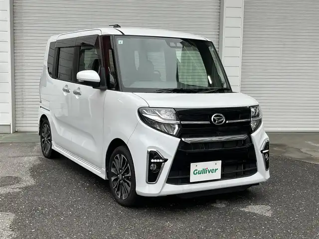 ダイハツ タント カスタム RS 高知県 2019(令1)年 5.4万km シャイニングホワイトパール 純正ナビ/CD/DVD /Bluetooth接続　/フルセグTV/アラウンドビューモニター/両側パワースライドドア/ドライブレコーダー/ETC/レーダークルーズコントロール/LEDヘッドライト/スマートキー