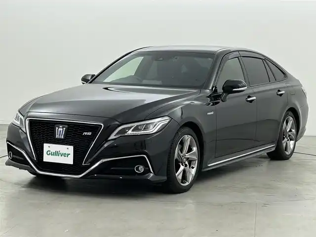 トヨタ クラウン ハイブリッド RS 福岡県 2019(平31)年 7.5万km プレシャスブラックパール 純正ナビ　/バックカメラ　/ＥＴＣ２．０　/ドラレコ　/ＡＣＣ　/コーナーセンサー　/衝突軽減　/レーンキープ　/ＢＳＭ　/ＰＫＳＢ　/ＲＣＴＡ　/ＨＵＤ　/ＭＴモード付き　/パワーシート　/シートヒーター　/ステアリングヒーター