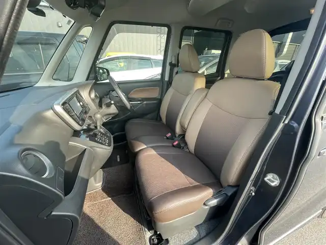 日産 デイズ ルークス HWS X Vセレクション 滋賀県 2017(平29)年 4.4万km プレミアムパープルP 禁煙車/純正ナビ/CD.DVD.Bluetooth.フルセグ/アラウンドビューモニター/衝突軽減ブレーキ/両側パワースライドドア/ハーフレザーシート/アイドリングストップ/オートライト/オートハイビーム/LEDヘッドライト/ステアリングスイッチ/ETC/前方ドライブレコーダー/テレビキャンセラー/スマートキー