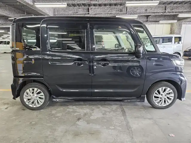 スズキ スペーシア カスタム HYBRID GS 愛媛県 2018(平30)年 4.5万km ブルーイッシュブラックパール3 ワンオーナー/パナソニックナビ/フルセグTV/パワースライドドア(片側)/ETC/ドライブレコーダー/パーキングセンサー/セーフティサポート/・デュアルセンサーブレーキサポート/・後退時ブレーキサポート/・誤発進抑制機能(前後)/・車線逸脱警報機能/・ふらつき警報機能/・先行車発進お知らせ機能/・ハイビームアシスト/LEDヘッドランプ/ステアリングスイッチ/運転席シートヒーター/純正14インチアルミホイール/キーレスプッシュスタートシステム/禁煙車