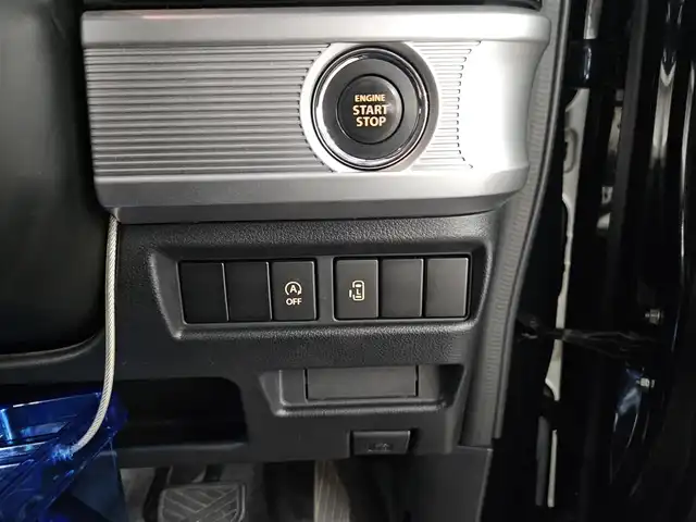 スズキ スペーシア カスタム HYBRID GS 愛媛県 2018(平30)年 4.5万km ブルーイッシュブラックパール3 ワンオーナー/パナソニックナビ/フルセグTV/パワースライドドア(片側)/ETC/ドライブレコーダー/パーキングセンサー/セーフティサポート/・デュアルセンサーブレーキサポート/・後退時ブレーキサポート/・誤発進抑制機能(前後)/・車線逸脱警報機能/・ふらつき警報機能/・先行車発進お知らせ機能/・ハイビームアシスト/LEDヘッドランプ/ステアリングスイッチ/運転席シートヒーター/純正14インチアルミホイール/キーレスプッシュスタートシステム/禁煙車