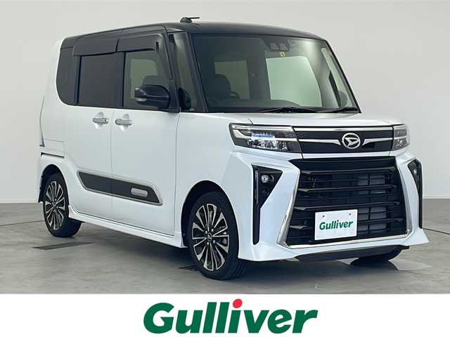 ダイハツ タント カスタム RS 愛知県 2023(令5)年 1.3万km ブラックマイカメタリック/シャイニングホワイトパール /禁煙車//純正9インチディスプレイオーディオ//フルセグTV//ETC//バックカメラ//スマートアシスト//衝突回避支援ブレーキ//衝突警報//誤発進抑制//車線逸脱警報//路側逸脱警報//ふらつき警報//先行車発進お知らせ//標識認識//アダプティブドライビングビーム//前後コーナーセンサー//360°スーパーUV&IRカットガラス//LEDヘッドライト//オートライト//LEDフォグランプ//両側パワースライドドア//合皮×ファブリックコンビシート//前席シートヒーター//革巻きステアリング//ステアリングスイッチ//プッシュスタート//電動格納ミラーウィンカー//アイドリングストップ//横滑り防止装置//イモビライザー//新車保証書