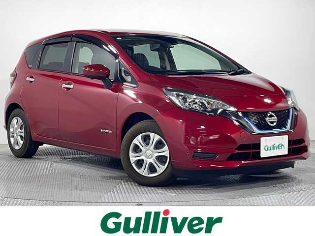 日産 ノート e－パワー X 広島県 2017(平29)年 2.8万km ガーネットレッド 純正ナビ/アラウンドビューモニター/デジタルインナーミラー/エマージェンシーブレーキ/車線逸脱抑制/前後コーナーセンサー/誤発進抑制機能/オートライト/LEDヘッドランプ/ETC/スマートキー
