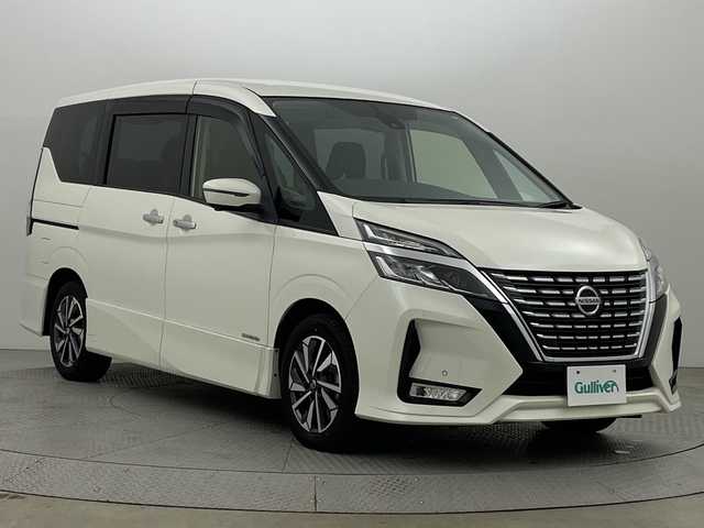 日産 セレナ ハイウェイスター V 新潟県 2020(令2)年 3.6万km ブリリアントホワイトパール エマージェンシーブレーキ/フリップダウンモニター/純正SDナビ/　CD/DVD/Bluetooth/フルセグTV/アラウンドビューモニター/両側パワースライドドア/フットオープナー/クルーズコントロール/LEDオートライト/純正16インチアルミホイール/ステアリングリモコン/ブラインドスポットアシスト/電格ミラー/ウィンカーミラー/スマートキー/ETC