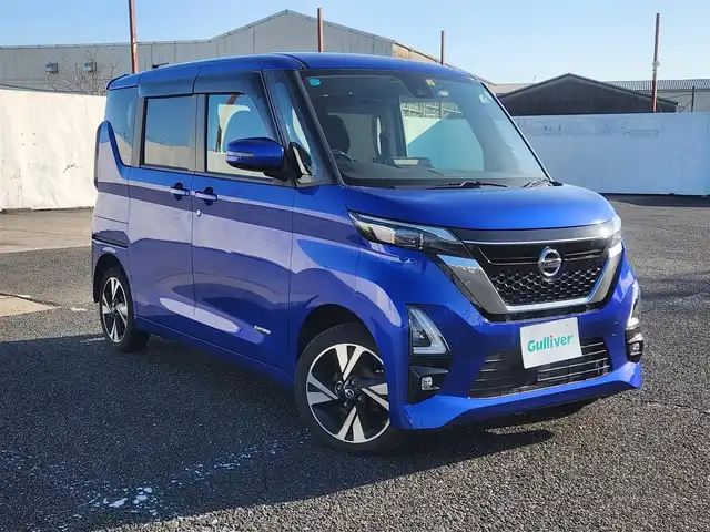 日産 ルークス HWS Gターボ プロパイロットED 長野県 2020(令2)年 5.6万km アトランティックブルー 〇純正9インチナビ/〇フルセグTV/〇バックカメラ/〇インテリジェントアラウンドビューモニター/〇パワースライドドア（両側）/〇ビルトインETC/〇ドライブレコーダー/〇先進安全装備/〇インテリジェントエマージェンシーブレーキ/〇プロパイロット/〇アダプティブLEDヘッドランプ/〇オートライト/〇フォグランプ/〇純正15インチアルミ/〇オートエアコン/〇電動パーキングブレーキ/〇オートブレーキホールド/〇シートヒーター/〇インテリジェントキー/〇禁煙車