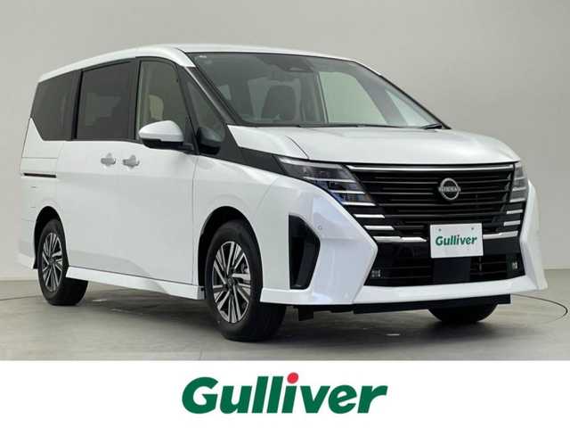 日産 セレナ e－パワー ハイウェイスター V 千葉県 2025(令7)年 0.1万km未満 プリズムホワイト 登録済未使用車/エマージェンシーブレーキ/・プロパイロット/・レーンキープアシスト/・車線逸脱警報システム/・ブラインドスポットモニター/・クリアランスソナー/純正12.3インチコネクティッドナビ/・USB/Bluetooth/フルセグTV/・アラウンドビューモニター/・ビルトインETC2.0/・インテリジェントルームミラー/両側電動ドア/革巻きステアリング/・ステアリングスイッチ/電子パーキング/・ブレーキホールド/ハーフレザーシート/左右独立エアコン/置くだけ充電/オートライト/・オートマチックハイビーム/・LEDヘッドライト/・LEDフォグランプ/純正16インチAW/電動格納ウインカーミラー/プッシュスタート/・スマートキー/・スペアキー/取扱説明書、新車時保証書
