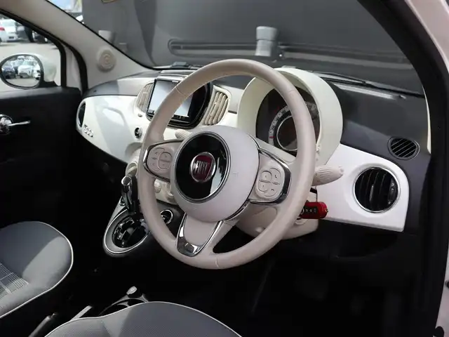 フィアット ５００ 1．2 ポップ 長野県 2018(平30)年 5.3万km 白 ワンオーナー/社外メモリナビ（AVIC-RZ801）/フルセグTV/DVD/CD/USB/SD/Bluetooth/ETC/キーレス/スペアキー/新車時保証書/取扱説明書