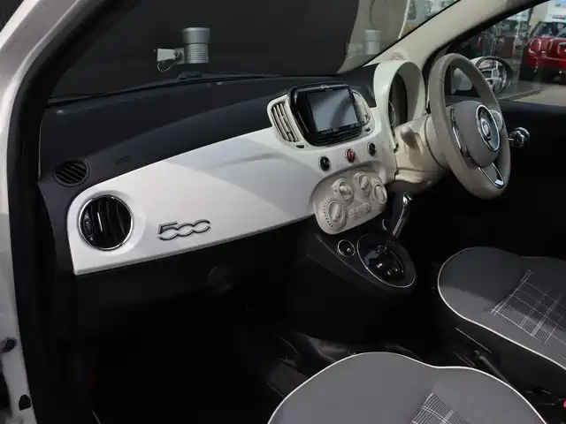 フィアット ５００ 1．2 ポップ 長野県 2018(平30)年 5.3万km 白 ワンオーナー/社外メモリナビ（AVIC-RZ801）/フルセグTV/DVD/CD/USB/SD/Bluetooth/ETC/キーレス/スペアキー/新車時保証書/取扱説明書