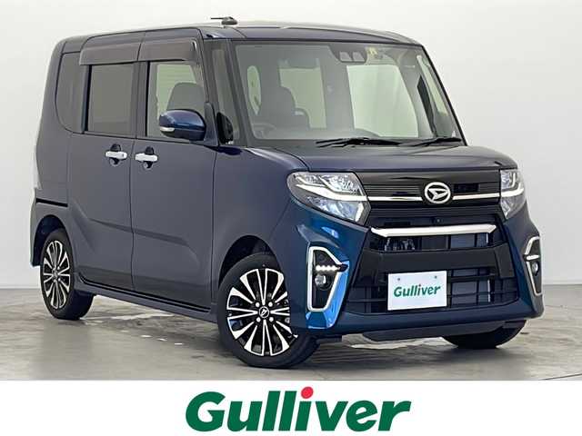 ダイハツ タント カスタム RS 宮城県 2022(令4)年 0.6万km レーザーブルークリスタルシャイン 純正１０型ナビ　/全周囲カメラ　/両側パワースライドドア　/シートヒーター　/ＬＥＤヘッドランプ　/フォグランプ　/アダプティブクルーズコントロール　/衝突被害軽減ブレーキ/レーンキープアシスト　/ハイビームアシスト/前後パーキングセンサー/誤発進抑制機能/電動パーキングブレーキ/ナビ連動ドライブレコーダー/ETC/ハーフレザーシート/禁煙車