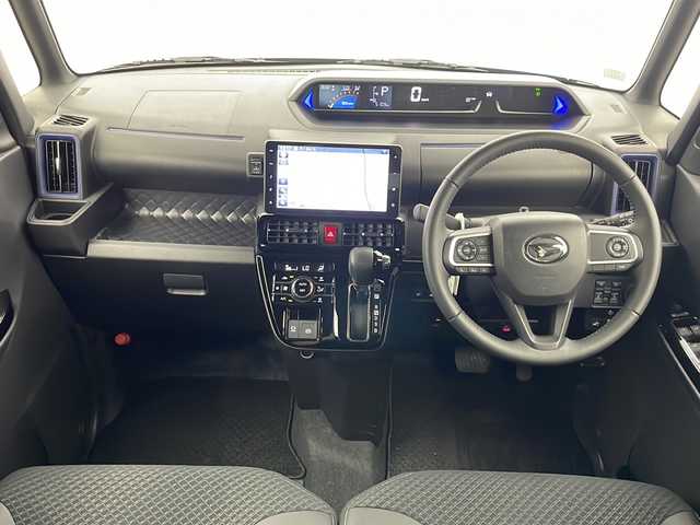 ダイハツ タント カスタム RS 宮城県 2022(令4)年 0.6万km レーザーブルークリスタルシャイン 純正１０型ナビ　/全周囲カメラ　/両側パワースライドドア　/シートヒーター　/ＬＥＤヘッドランプ　/フォグランプ　/アダプティブクルーズコントロール　/衝突被害軽減ブレーキ/レーンキープアシスト　/ハイビームアシスト/前後パーキングセンサー/誤発進抑制機能/電動パーキングブレーキ/ナビ連動ドライブレコーダー/ETC/ハーフレザーシート/禁煙車