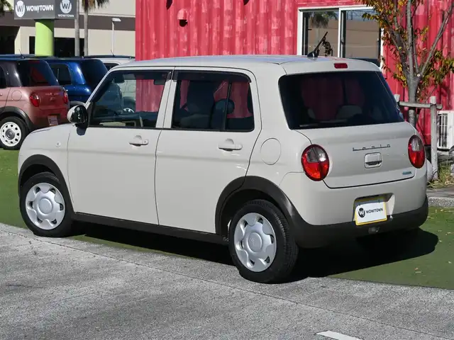 スズキ ラパン L 千葉県 2015(平27)年 2.9万km フォーンベージュM スズキセーフティサポート/アイドリングストップ/純正メモリーナビ/地デジTV/【DVD/CD再生機能　Bluetooth接続】/運転席シートヒーター/携帯リモコン