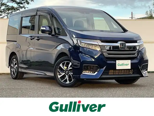 ホンダ ステップワゴン スパーダ ホンダセンシング 岩手県 2018(平30)年 6.3万km オブシダンブルーパール ターボ　純正８型ナビ　バックＣ　フルセグ　ＤＶＤ再生　ＨＤＭＩ　Ｂｌｕｅｔｏｏｔｈ　レーダークルーズ　ワイパーデアイサー　両側電動スライド　純正１６ＡＷ　ヒーター付電格ミラー　オートＬＥＤライト