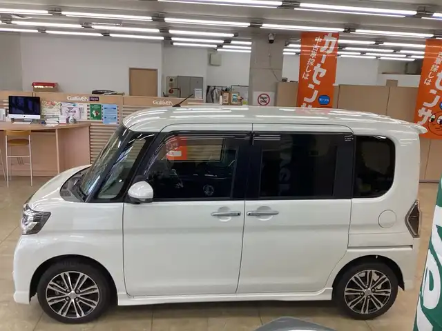 ダイハツ タント カスタム RS トップED SA Ⅲ 栃木県 2018(平30)年 4万km パールホワイトⅢ  ワンオーナー/ メモリナビ/ フルセグテレビ/ バックカメラ/ 衝突被害軽減ブレーキ/ 車線逸脱防止装置/ オートハイビーム/ アイドリングストップ/ ドアバイザー/ プッシュスタート/ 両側パワースライドドア/ ETC/ LEDヘッドライト/ LEDフォグライト/ D席シートヒーター/ 純正フロアマット