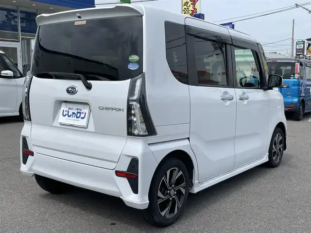 スバル シフォン カスタムR スマートアシスト 和歌山県 2020(令2)年 7.4万km シャイニングホワイトパール (株)IDOMが運営する【じしゃロン和歌山店】の自社ローン専用車両になります。こちらは現金またはオートローンご利用時の価格です。自社ローンご希望の方は別途その旨お申付け下さい/純正ナビ/Bluetooth再生/フルセグTV/横滑り防止装置/コーナーセンサー/エマージェンシーブレーキ/アイドリングストップ/バックカメラ/ETC