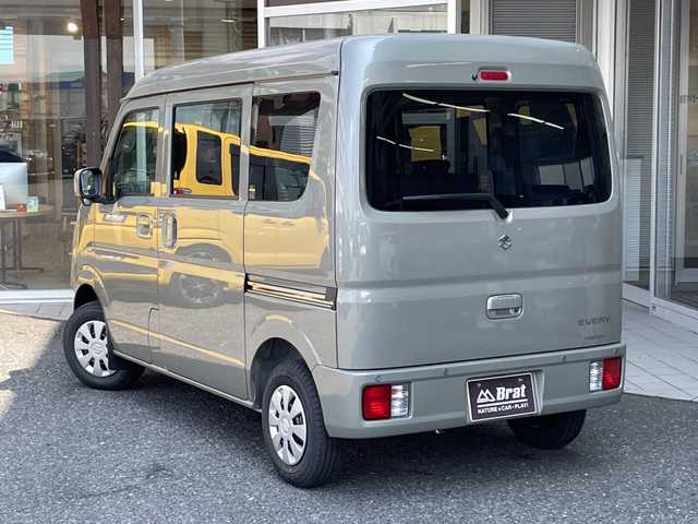 スズキ エブリイ JOINターボ 福島県 2025(令7)年 0.1千km モスグレーメタリック アイドリングストップ/衝突被害軽減ブレーキ/横滑り防止装置/レーンキープアシスト/オートマチックハイビーム/コーナーセンサー/盗難防止装置/スマートキー/シートヒーター/オートライト/ＬＥＤヘッドライト/4ＷＤ