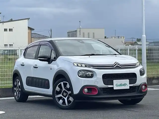 シトロエン Ｃ３ エル 群馬県 2018(平30)年 5.7万km 白Ⅱ 国内150台限定車/ワンオーナー/衝突軽減ブレーキ/車線逸脱警報/純正ナビオーディオ　（Bluetooth　AM FM USB iPod)/バックカメラ/ETC/クルーズコントロール/革巻きステアリング/ステアリングリモコン/LEDヘッドライト/オートライト/純正フロアマット/取扱説明書/保証書/スペアキー