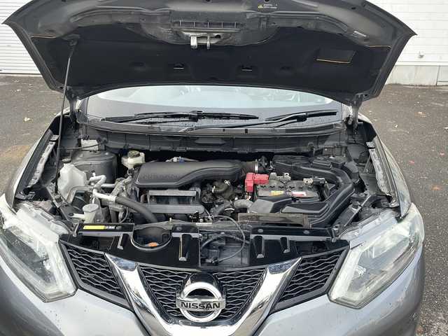 日産 エクストレイル 20X エマージェンシーブレーキ 道東・釧路十勝 2017(平29)年 11.1万km ガンＭ 純正ナビ(AM/FM/CD/DVD、BT/SD)/バックカメラ(全周囲)/プッシュスタート/純正ドアバイザー/フロアマット/ドラレコ前後/電格ミラー/コーナーセンサー/横滑り防止/アイドリングストップ/ETC/ダウンヒルアシストコントロール/シートヒーター前席/オートライト