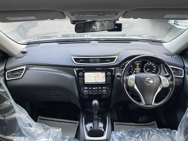 日産 エクストレイル 20X エマージェンシーブレーキ 道東・釧路十勝 2017(平29)年 11.1万km ガンＭ 純正ナビ(AM/FM/CD/DVD、BT/SD)/バックカメラ(全周囲)/プッシュスタート/純正ドアバイザー/フロアマット/ドラレコ前後/電格ミラー/コーナーセンサー/横滑り防止/アイドリングストップ/ETC/ダウンヒルアシストコントロール/シートヒーター前席/オートライト