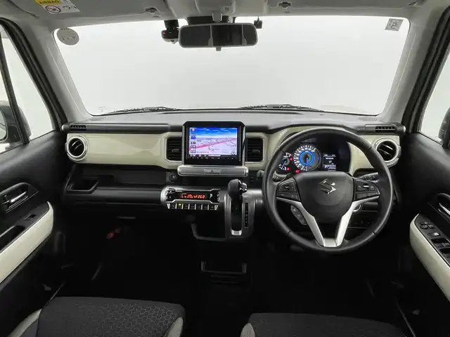 スズキ クロスビー HYBRID MZ 熊本県 2019(令1)年 2.8万km キャラバンアイボリーパールメタリック/ホワイト 2トーンルーフ 禁煙車　/社外前方ドライブレコーダー　/全周囲カメラ　/純正ナビCN-RZ843（ＣＤ・ＤＶＤ・フルセグ・ＢＴ・ＳＤ・ｉｐｏｄ・ＵＳＢ）/ビルトインＥＴＣ　/後ろのみクリアランスソナー　/クルーズコントロール　/前席シートヒーター/衝突軽減ブレーキ/レーンキープアシスト/横滑り防止/アイドリングストップ/パドルシフト/純正フロアマット/純正16インチAW/オートライト/LEDヘッドライト/フォグランプ/スマートキー/プッシュスタート