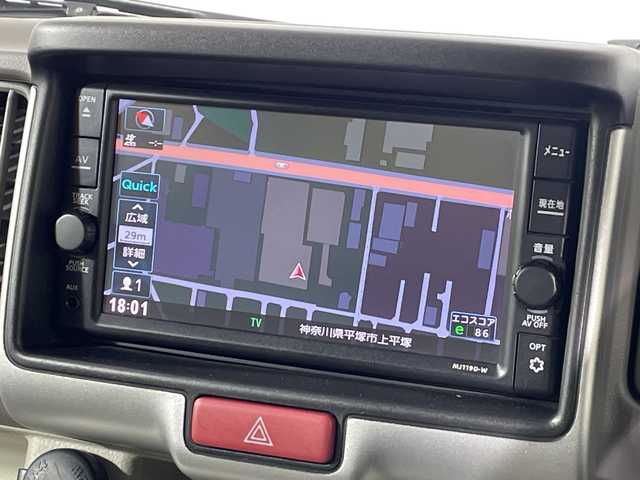 日産 ＮＶ１００クリッパー リオ G 神奈川県 2019(令1)年 7.7万km スノーパールホワイト 純正ナビ【MJ119D-W】/AM　FM　フルセグ　CD　SD　Bluetooth/両側パワースライドドア/オートステップ/エマージェンシーブレーキ/ISOFIX対応/キセノンヘッドライト/フォグランプ/ウィンカーミラー/リアコーナーセンサー/リアスポイラー/インテリジェントキー×2/誤発進抑制機能/車線逸脱警報機能/ふらつき警報機能/先行車発進お知らせ機能