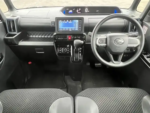 ダイハツ タント カスタム X 秋田県 2021(令3)年 5.4万km レーザーブルークリスタルシャイン ４WD/衝突軽減システム/LEDヘッドライト/両側パワースライドドア/純正ディスプレイオーディオ（DVD/CD/BT/AM/FM/USB）/バックカメラ/ダイハツ純正１４インチアルミ（夏タイヤ装着）/スマートキー/アイドリングストップ/プッシュスタート/コーナーセンサー/レーンキープアシスト/オートマチックハイビーム/ステアリングスイッチ/前席シートヒーター/ドライブレコーダー/純正フロアマット/純正ドアバイザー/オートライト/オートエアコン/パワーステアリング/パワーウィンドウ/横滑り防止/盗難防止装置/寒冷地仕様/電動格納ウィンカーミラー