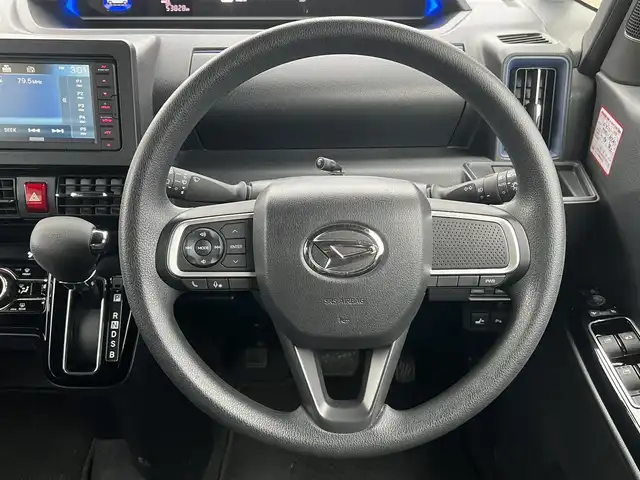 ダイハツ タント カスタム X 秋田県 2021(令3)年 5.4万km レーザーブルークリスタルシャイン ４WD/衝突軽減システム/LEDヘッドライト/両側パワースライドドア/純正ディスプレイオーディオ（DVD/CD/BT/AM/FM/USB）/バックカメラ/ダイハツ純正１４インチアルミ（夏タイヤ装着）/スマートキー/アイドリングストップ/プッシュスタート/コーナーセンサー/レーンキープアシスト/オートマチックハイビーム/ステアリングスイッチ/前席シートヒーター/ドライブレコーダー/純正フロアマット/純正ドアバイザー/オートライト/オートエアコン/パワーステアリング/パワーウィンドウ/横滑り防止/盗難防止装置/寒冷地仕様/電動格納ウィンカーミラー