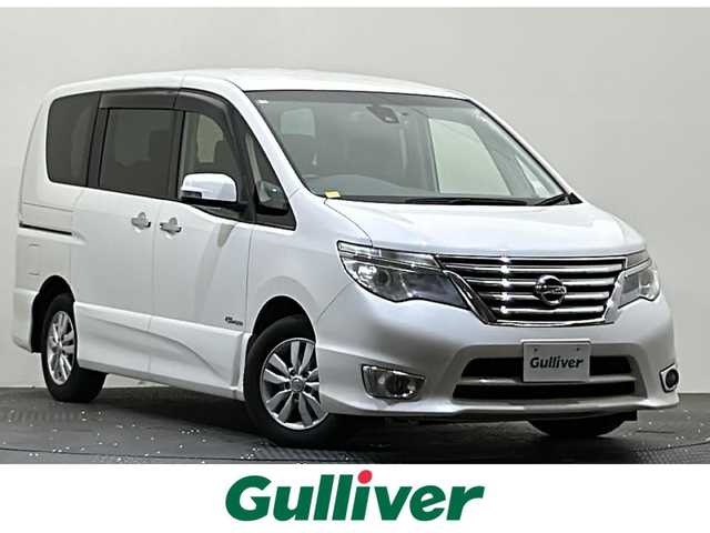 日産 セレナ ハイウェイスター Sハイブリッド 愛媛県 2014(平26)年 6.9万km ブリリアントホワイトパール AIS検査済/純正ナビ/・フルセグ/CD/DVD/BT/USB/AUX/ドラレコ/バックカメラ/ETC/クルーズコントロール/社外フロアマット/純正アルミホイール/サンシェード/ドアバイザー/スマートキー/・プッシュスタート