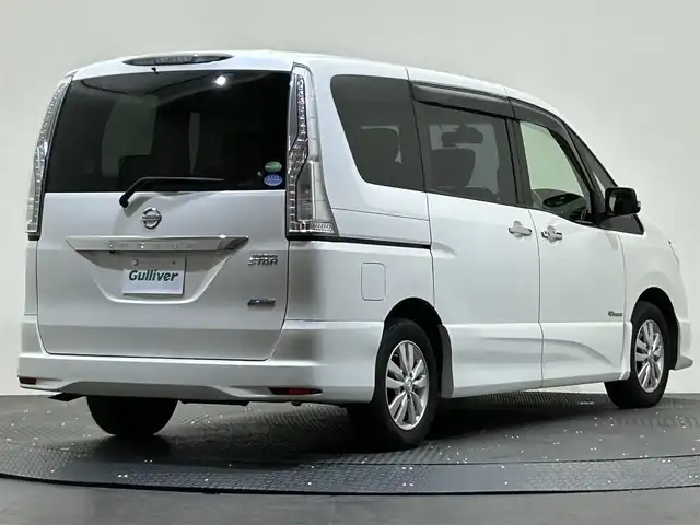 日産 セレナ ハイウェイスター Sハイブリッド 愛媛県 2014(平26)年 6.9万km ブリリアントホワイトパール AIS検査済/純正ナビ/・フルセグ/CD/DVD/BT/USB/AUX/ドラレコ/バックカメラ/ETC/クルーズコントロール/社外フロアマット/純正アルミホイール/サンシェード/ドアバイザー/スマートキー/・プッシュスタート