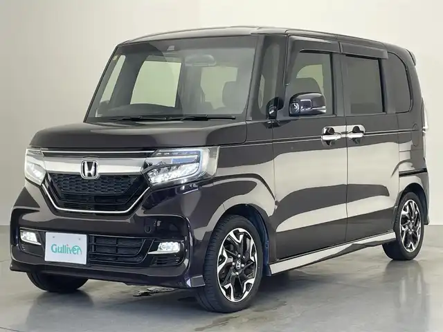ホンダ Ｎ ＢＯＸ カスタム G L ターボ ホンダセンシング 愛知県 2018(平30)年 7万km プレミアムベルベットパープル・パール 純正８型ナビ　フルセグＴＶ　Ｂｌｕｅｔｏｏｔｈ　バックカメラ　両側パワースライドドア　衝突軽減装置　追従クルコン　ハンドル支援　ＬＥＤオートライト　フォグランプ　ハーフレザー　ＥＴＣ　ＵＳＢ　禁煙車