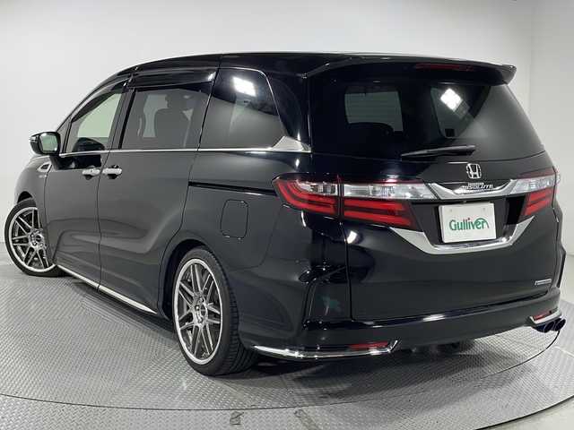 ホンダ オデッセイ ハイブリッド アブソルートセンシングEXパック 広島県 2016(平28)年 4.5万km クリスタルブラックパール RSRダウンサス/MAVERICK19インチAW/純正ナビ/純正フリップダウンモニター/両側パワースライドドア/バックカメラ/パワーシート/ハーフレザーシート/オットマン/ホンダセンシング/・衝突軽減ブレーキ/・アダプティブクルーズコントロール/・レーンキープアシスト/・誤発進抑制機能/LEDヘッドランプ/オートライト/ETC/ドライブレコーダー/USB入力端子