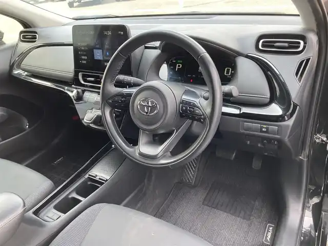 トヨタ アクア G 千葉県 2023(令5)年 1.9万km ブラックマイカ 純正メーカーOP10.5インチナビ/(フルセグTV BT FM AM)/バックカメラ/衝突被害軽減システム/車線逸脱警報/クルーズコントロール/横滑り防止装置/アイドリングストップ/LEDヘッドライト/オートライト/ウィンカーミラー/電動格納ミラー/シートリフター/プッシュスタート/スマートキー/フロアマット/ドアバイザー/スペアキー/取扱説明書/保証書