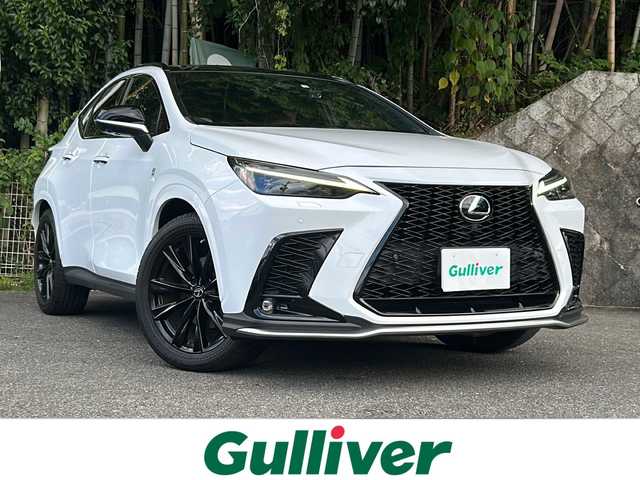 レクサス ＮＸ 350 Fスポーツ 京都府 2022(令4)年 2万km ホワイトノーヴァガラスフレーク ワンオーナー/純正ナビ/・フルセグTV/FM/AM/USB/CD/BT/バック/フロント/サイド/全周囲カメラ/パノラマSR/純正デジタルインナーミラー/レーダークルーズコントロール/衝突軽減防止/クリアランスソナー/レーンアシスト/ダウンヒルアシスト/オートライト/オートハイビーム/パワーシート/シートヒーター＆ベンチレーション/パワーバックドア/前後ドラレコ/純正オレンジキャリパー