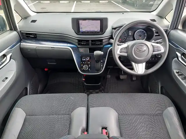 ダイハツ ムーヴ カスタム X ハイパー SA 東京都 2015(平27)年 6.3万km パールホワイトⅢ 社外ナビ/Bluetooth/純正アルミホイール/ETC/ドライブレコーダー/ラバーマット/LEDヘッドライト/フルセグテレビ/フロントフォグランプ/アイドリングストップ/衝突軽減ブレーキ/横滑り防止装置