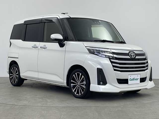 トヨタ ルーミー カスタムG－T 鹿児島県 2022(令4)年 3.9万km パールホワイトⅢ 純正ナビ/（CD/DVD/BT/フルセグTV）/レーダークルーズコントロール/両側パワースライドドア/全方位カメラ/電動パーキングブレーキ/オートホールド機能/シートヒーター/コーナーセンサ―/オートライト/ステアリングスイッチ/アドリングストップ/リアサンシェード/シートバックテーブル/保証書、取説