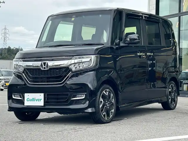 ホンダ Ｎ ＢＯＸ カスタム G L ターボ ホンダセンシング 愛媛県 2020(令2)年 3.7万km クリスタルブラックパール 純正8型ナビ/バックカメラ/両側電動スライドドア/アダプティブクルーズコントロール/衝突被害軽減装置/車線逸脱防止装置/LEDヘッドライト/アイドリングストップ/パドルシフト/黒半革温シート/電格ミラー/バックソナー/ETC/ドアバイザー/現状サマー(純正AW)(165/55/R15)/DUNLOP ENASAVE EC300/禁煙車