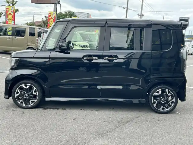 ホンダ Ｎ ＢＯＸ カスタム G L ターボ ホンダセンシング 愛媛県 2020(令2)年 3.7万km クリスタルブラックパール 純正8型ナビ/バックカメラ/両側電動スライドドア/アダプティブクルーズコントロール/衝突被害軽減装置/車線逸脱防止装置/LEDヘッドライト/アイドリングストップ/パドルシフト/黒半革温シート/電格ミラー/バックソナー/ETC/ドアバイザー/現状サマー(純正AW)(165/55/R15)/DUNLOP ENASAVE EC300/禁煙車