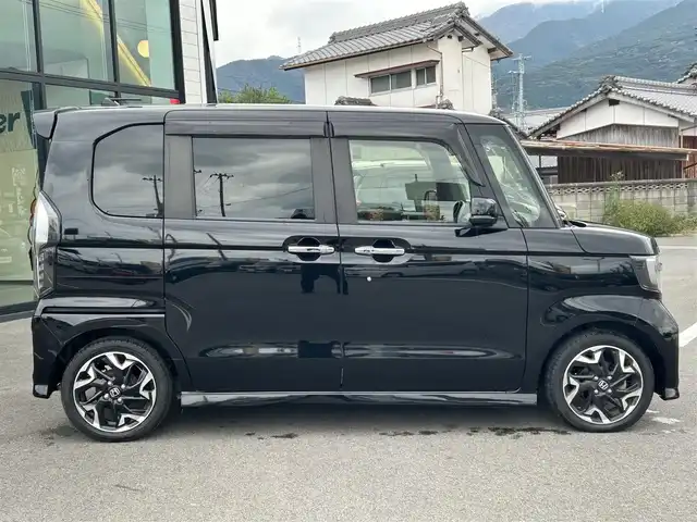 ホンダ Ｎ ＢＯＸ カスタム G L ターボ ホンダセンシング 愛媛県 2020(令2)年 3.7万km クリスタルブラックパール 純正8型ナビ/バックカメラ/両側電動スライドドア/アダプティブクルーズコントロール/衝突被害軽減装置/車線逸脱防止装置/LEDヘッドライト/アイドリングストップ/パドルシフト/黒半革温シート/電格ミラー/バックソナー/ETC/ドアバイザー/現状サマー(純正AW)(165/55/R15)/DUNLOP ENASAVE EC300/禁煙車