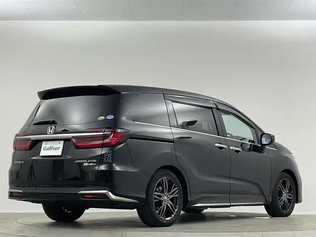 ホンダ オデッセイ ハイブリッド e:HEVアブソルート EX 埼玉県 2021(令3)年 3.9万km プレミアムスパークルブラックパール 禁煙車　純正9型ナビ　HDMI　後席モニター　BSM　両側パワースライドドア　ETC　ドライブレコーダー　バックカメラ　電動リアゲート　レーンキープアシスト　レーダークルーズコントロール　