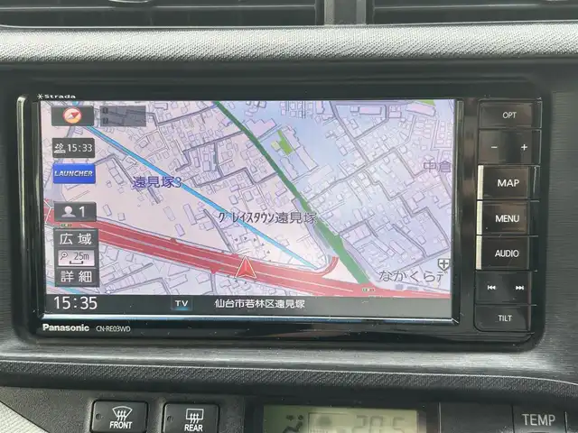 トヨタ アクア S 宮城県 2012(平24)年 14.4万km クールソーダメタリック メモリナビ/ＤＶＤ／ＣＤ／Ｂｌｕｅｔｏｏｔｈ/フルセグＴＶ/クルーズコントロール/オートライト/アイドリングストップ/シートヒーター/純正フロアマット/ハロゲンヘッドライト