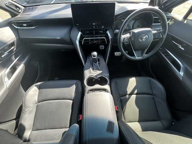 トヨタ ハリアー ハイブリッド Z レザーパッケージ 岡山県 2021(令3)年 4.3万km プレシャスブラックパール 純正12.3インチナビ/（AM.FM.BT.TV.MiraCast）/調光パノラマルーフ/モデリスタエアロ/パノラミックビューモニター/JBLプレミアムサウンド/レザーシート/D/N席シートヒーター/ベンチレーション/D/N席パワーシート/前後ドライブレコーダー/デジタルインナーミラー/TVキャンセラー/パワーバックドア/純正19インチナビ