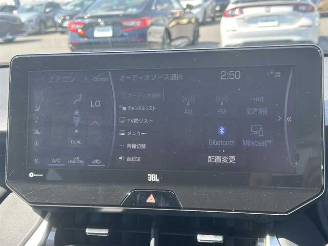 トヨタ ハリアー ハイブリッド Z レザーパッケージ 岡山県 2021(令3)年 4.3万km プレシャスブラックパール 純正12.3インチナビ/（AM.FM.BT.TV.MiraCast）/調光パノラマルーフ/モデリスタエアロ/パノラミックビューモニター/JBLプレミアムサウンド/レザーシート/D/N席シートヒーター/ベンチレーション/D/N席パワーシート/前後ドライブレコーダー/デジタルインナーミラー/TVキャンセラー/パワーバックドア/純正19インチナビ