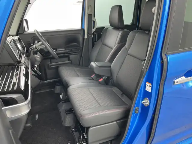スズキ スペーシア カスタム HYBRID XS 愛知県 2018(平30)年 4.3万km ブリスクブルーM 純正7インチＳＤナビ(KXM-E503W)/フルセグ/ＣＤ/ＤＶＤ/Ｂｌｕｅｔｏｏｔｈ　/バックカメラ/ドライブレコーダー　/両側パワースライドドア　　/衝突軽減ブレーキ　/レーンキープアシスト　/ハーフレザーシート　/運転席シートヒーター/LEDヘッドライト/純正15インチアルミホイール/革巻きステアリング/リアスリムサーキュレーター/パーソナルテーブルリア左右/スマートキー