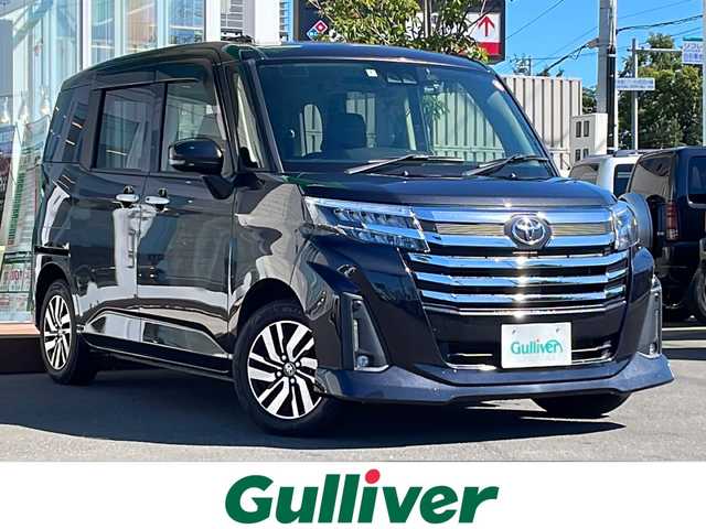 トヨタ ルーミー カスタムG 道央・札幌 2022(令4)年 4.2万km ブラックマイカメタリック ・４WD/・ワンオーナー/・衝突軽減ブレーキ/・寒冷地仕様/・両側パワースライドドア/・純正SDナビ/　CD＆BT＆SD＆TV/・バックカメラ/・コーナーセンサー/・レーンキープアシスト/・レーダークルーズコントロール/・アイドリングストップ/・純正エンジンスターター/・シートヒーター/・オートエアコン/・オートライト/・オートリトラミラー/・プッシュスタート/・スマートキー/・ワイパー熱線/・前後ドライブレコーダー/・ビルトインETC/・ステアリングスイッチ/・ハンズフリー/・純正フロアマット/・ドアバイザー/・ウィンカーミラー/・フォグライト/・LEDヘッドライト