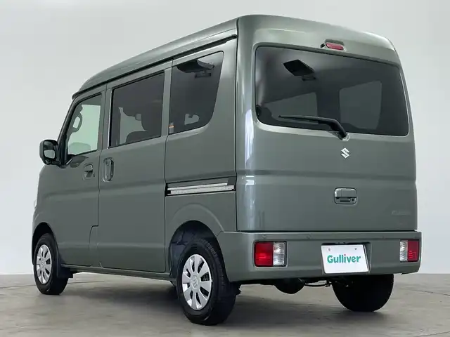 スズキ エブリイ JOINターボ 鹿児島県 2025(令7)年 0.1千km 緑 禁煙車/スズキセーフティーサポート/・衝突被害軽減ブレーキ/・後退時抑制ブレーキ/・車線逸脱警報/純正ディスプレイオーディオ/（Bluetooth/AM/FM）/両側パワースライドドア/ヘッドライトレベライザー/レーンキープアシスト/バックカメラ/シートヒーター/リア席クーラー/USBソケット×２/スマートキー/スペアキー