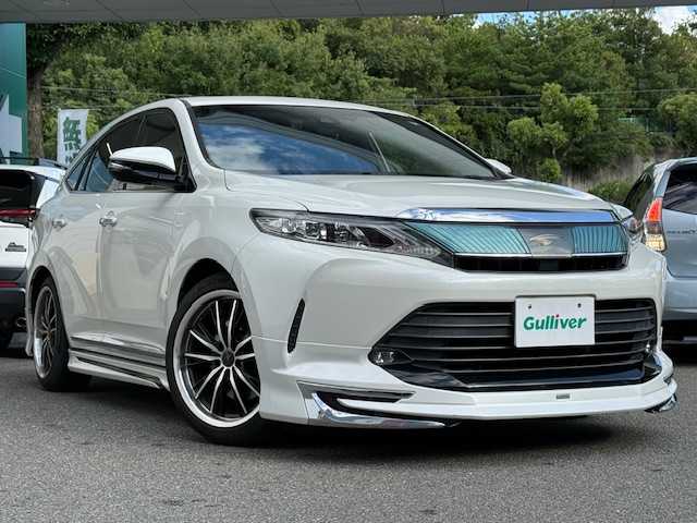 トヨタ ハリアー エレガンス 大阪府 2017(平29)年 7.4万km ホワイトパールクリスタルシャイン /禁煙車//ワンオーナー//アルパイン10インチナビ・フルセグTV・AM・FM・ブルートゥース接続・HDMI//パノラマサンルーフ//モデリスタエアロ(F.S.R)//TANABE車高調//社外19インチアルミホイール//本革巻ステアリング//ハーフレザーシート//LEDヘッドライト//レーダークルーズコントロール//LDA//ETC//保証書//取扱説明書//スペアキー