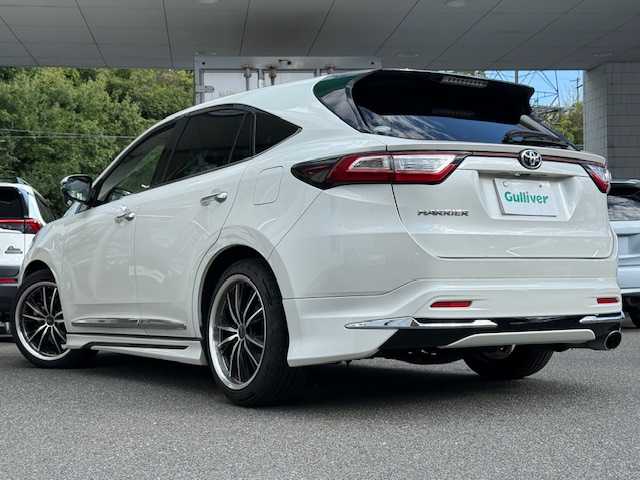 トヨタ ハリアー エレガンス 大阪府 2017(平29)年 7.4万km ホワイトパールクリスタルシャイン /禁煙車//ワンオーナー//アルパイン10インチナビ・フルセグTV・AM・FM・ブルートゥース接続・HDMI//パノラマサンルーフ//モデリスタエアロ(F.S.R)//TANABE車高調//社外19インチアルミホイール//本革巻ステアリング//ハーフレザーシート//LEDヘッドライト//レーダークルーズコントロール//LDA//ETC//保証書//取扱説明書//スペアキー